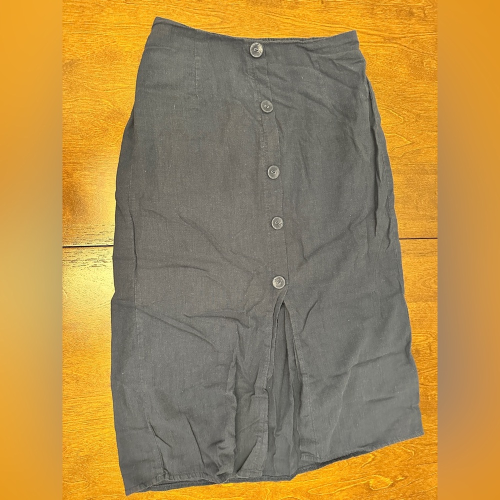 SHEIN Button-Down Midi Skirt